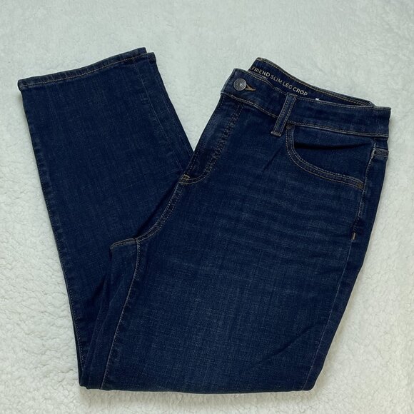 Chicos Jeans Womens Size US 8 So Slimming Girfriend Slim Crop High Rise 30x23 - Picture 1 of 12